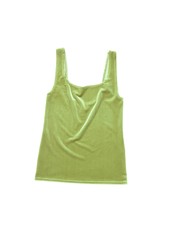 simone wild Velvet Singlet applegreen