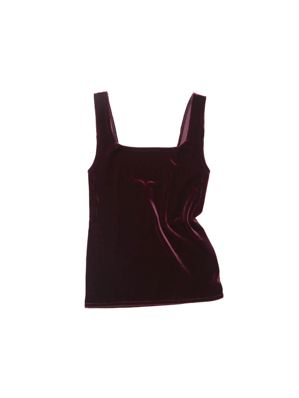 simone wild Velvet Singlet Plum