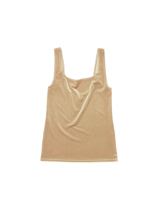 simone wild Velvet Singlet taupe