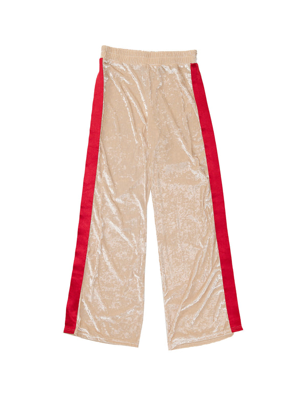 simone wild Velvet Stripe Pants Ivory