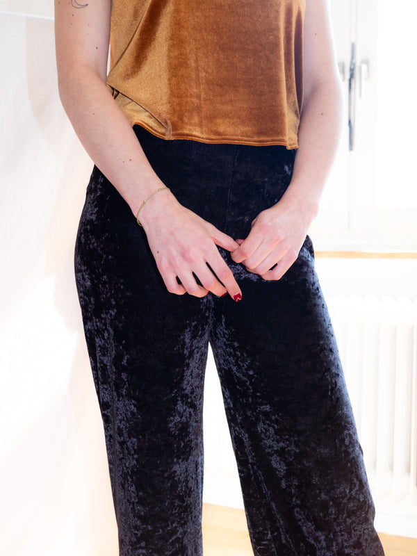 Simone Wild Velvet Top Gold
