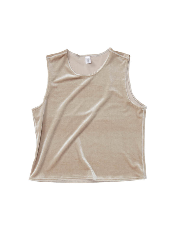 Simone Wild Velvet Top Taupe