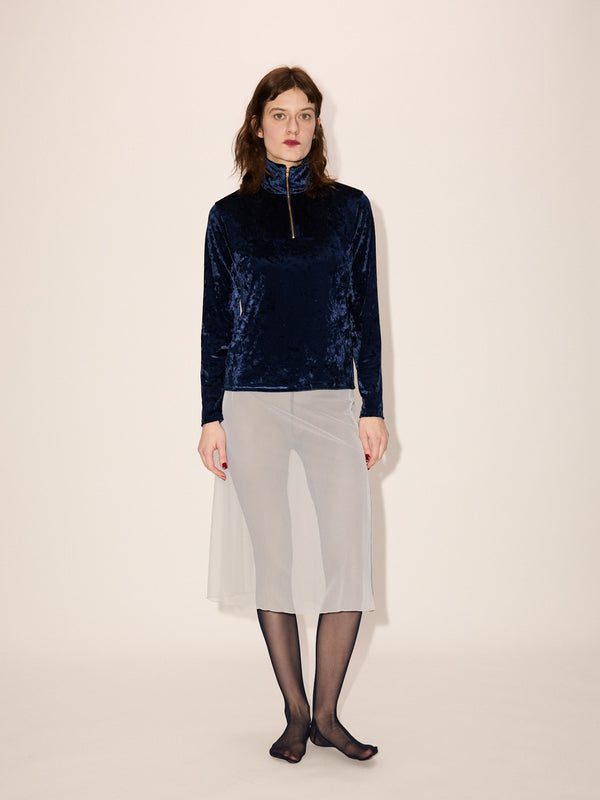 Simone Wild Velvet Troyer Navy