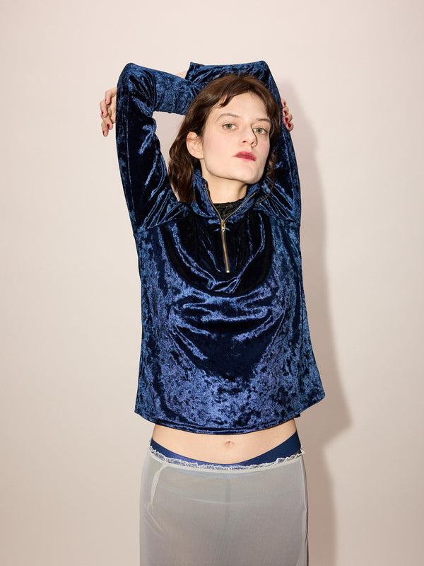 simone wild Velvet Troyer Navy