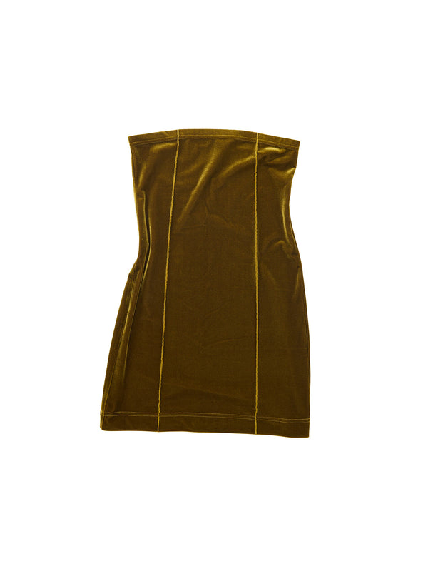 simone wild Velvet Tube Dress Pear
