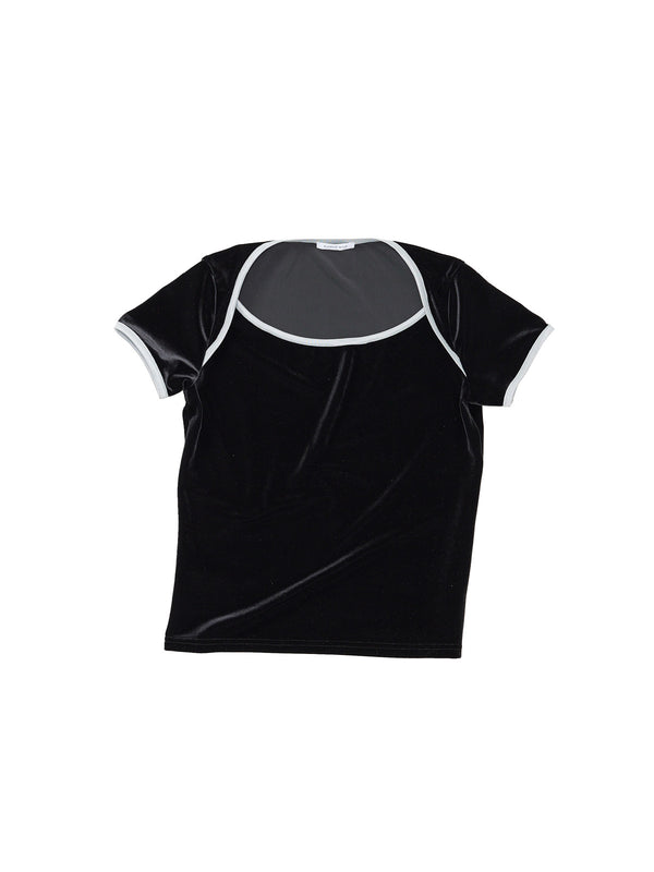 simone wild Velvet Tumble Tee Black