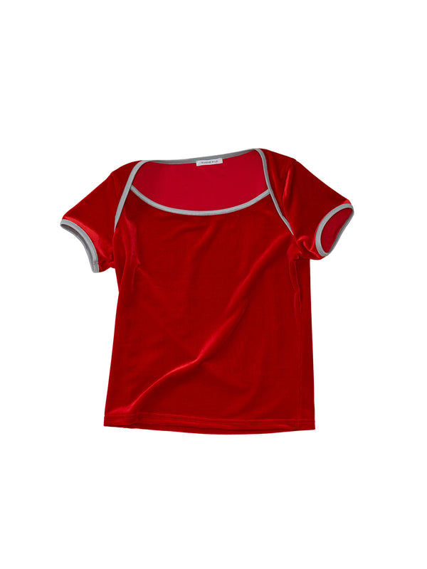 Simone Wild Velvet Tumble Tee Fire Red