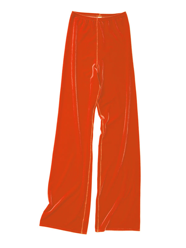 Simone Wild Velvet Wide Leg Pants Amber