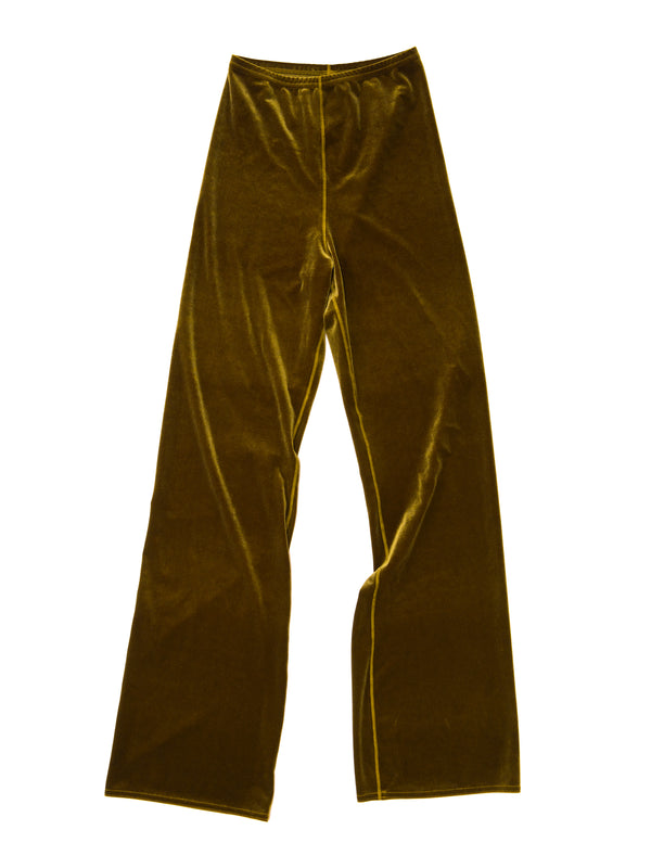 simone wild Velvet Wide Leg Pants pear