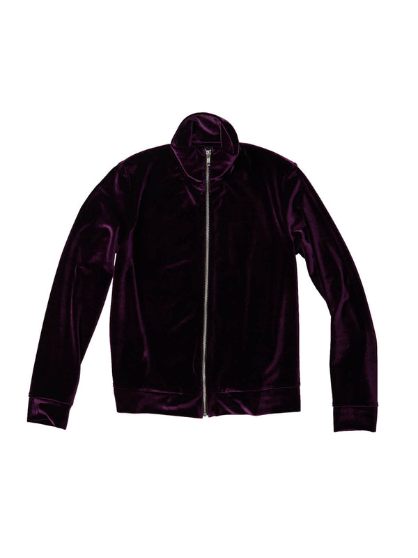 Simone Wild Velvet Zip Jacket Plum