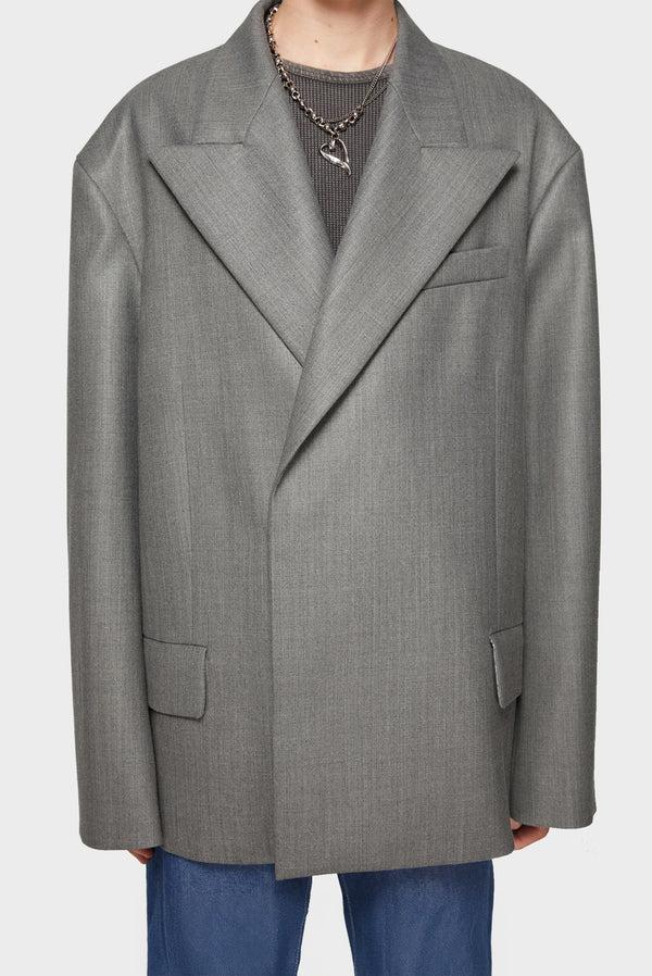 Simonett Acne Studios - Oversized Double Breasted Blazer - Gray