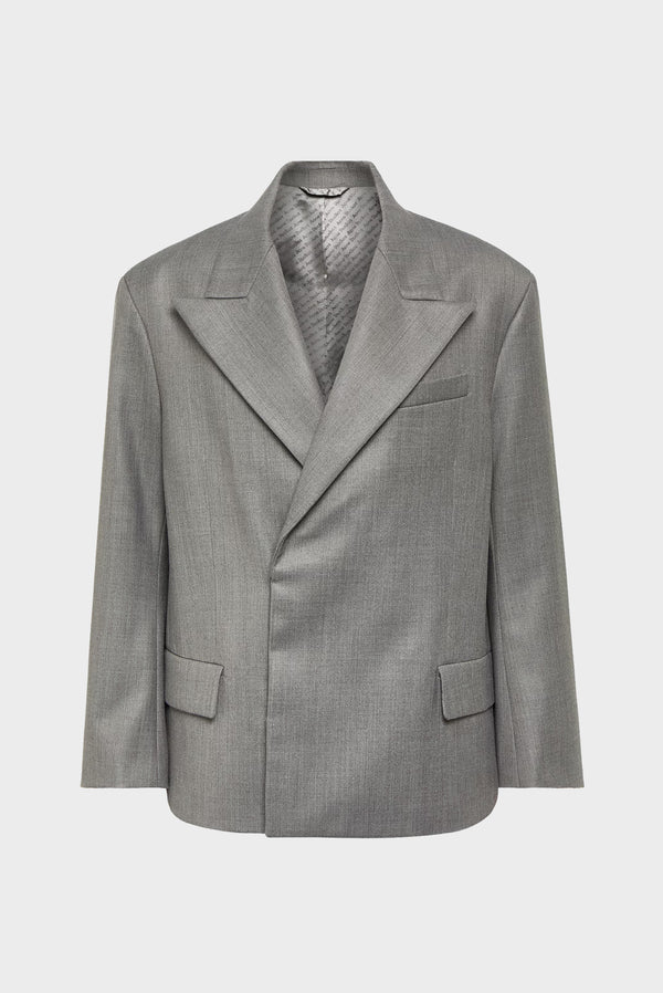 Simonett Acne Studios - Oversized Double Breasted Blazer - Gray