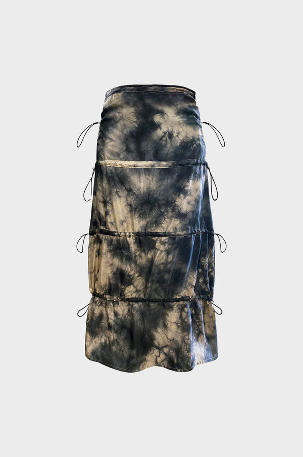 Simonett Leo - Shideh Tie Dye Viscose Gathered Long Skirt / Dress