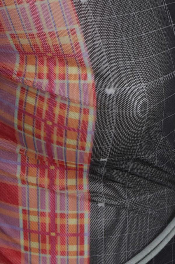 Simonett Ottolinger - Knitted Mesh Wrap Loop Top - Tartan