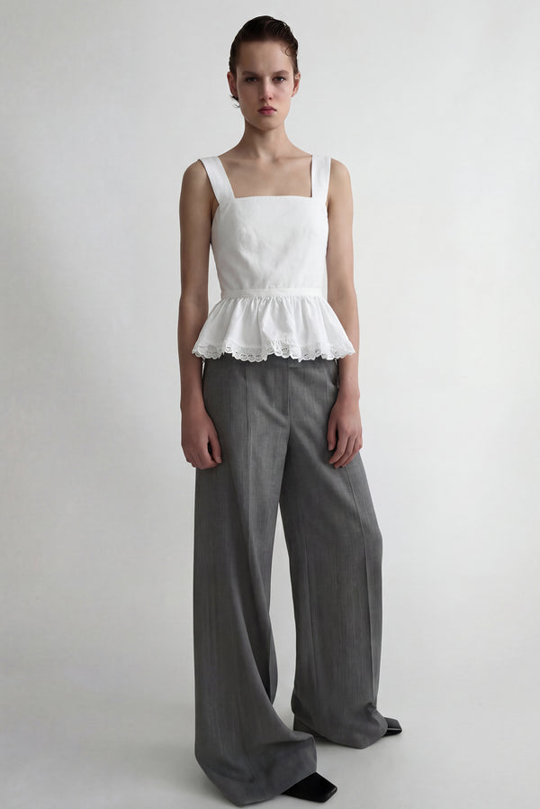 simonett Apron Blouse - White