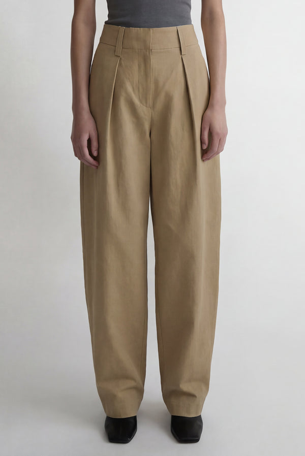 simonett Barrel Trousers - Beige