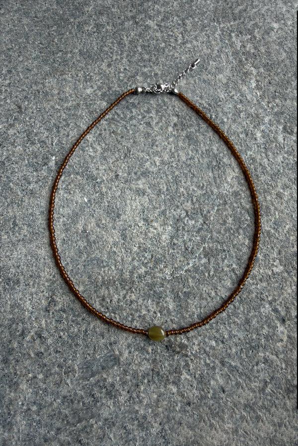 Simonett Bossa Beaded Necklace – Mustard
