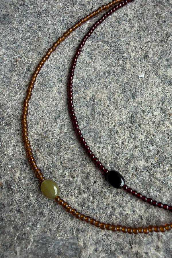 Simonett Bossa Beaded Necklace – Mustard