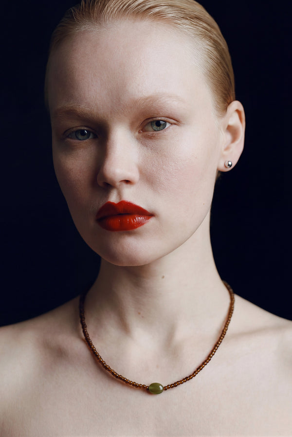 simonett Bossa Beaded Necklace – Mustard