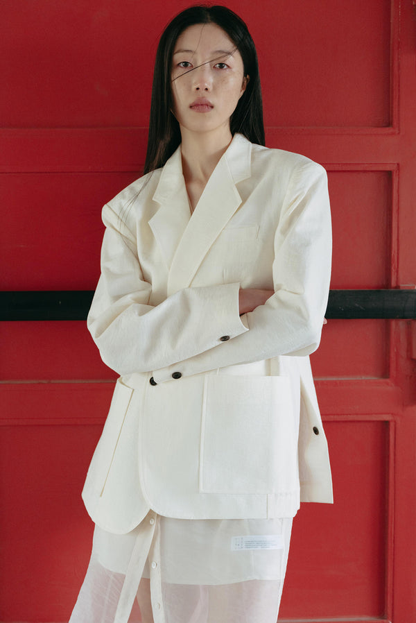 simonett Boxy Blazer - White