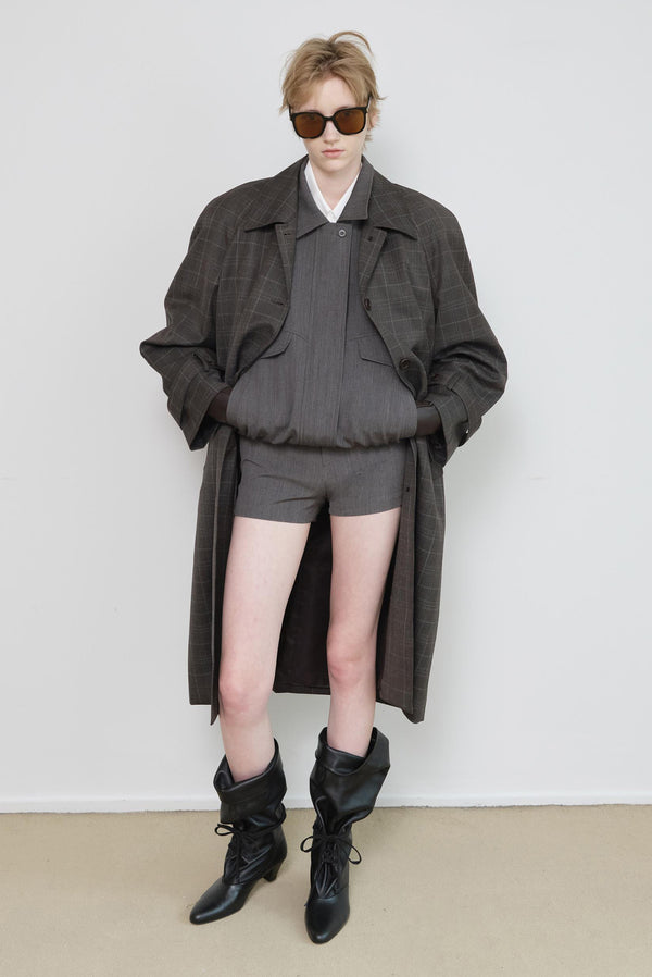 Simonett Boxy Utility Bomber Jacket - Charcoal