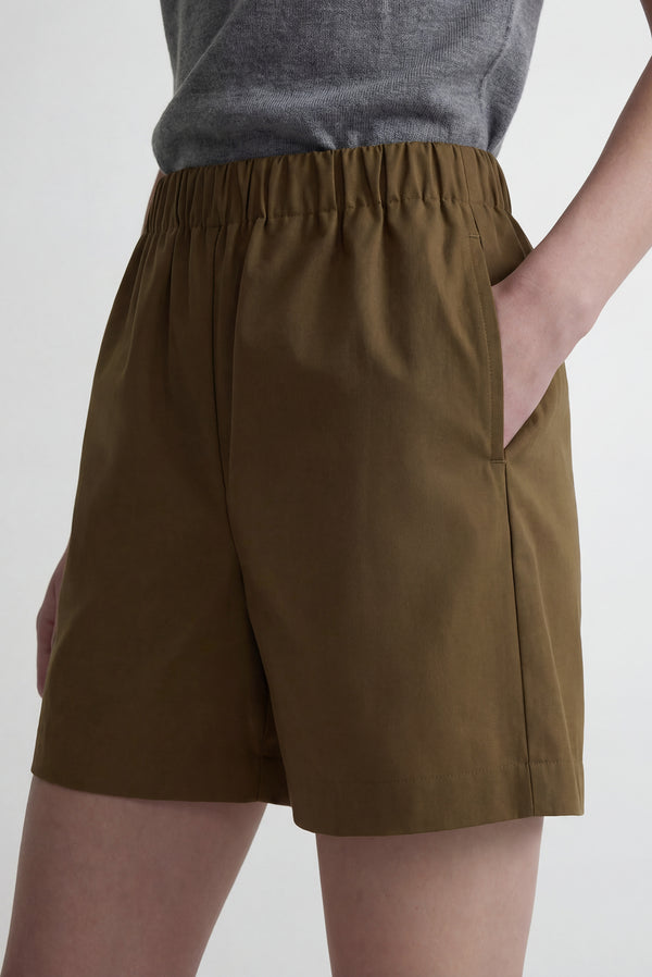 simonett Coated Elastic Waist Shorts