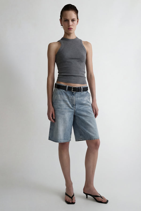 simonett Denim Jorts - Light-wash Jean Shorts