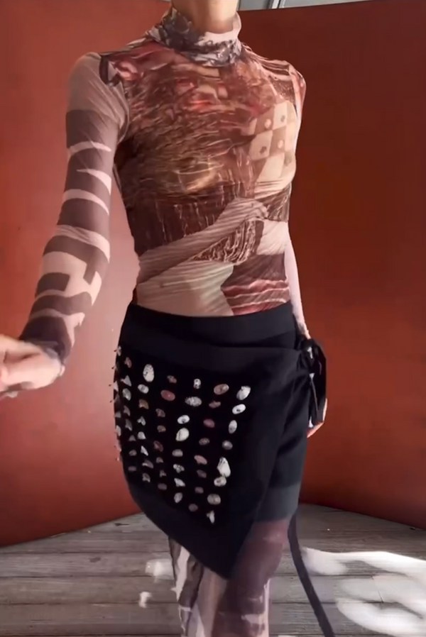 Simonett Elliss - Dance Long Sleeve Mesh Dress