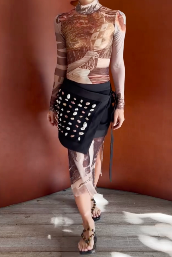 simonett Elliss - Dance Long Sleeve Mesh Dress