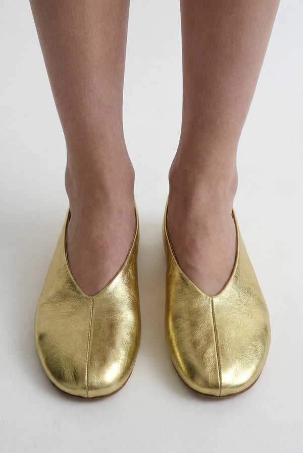 Simonett Gold Ballerina Flats