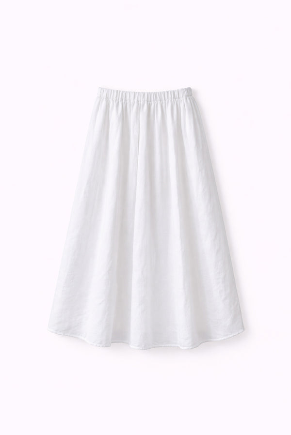 Simonett High-Waisted A-Line Skirt - White