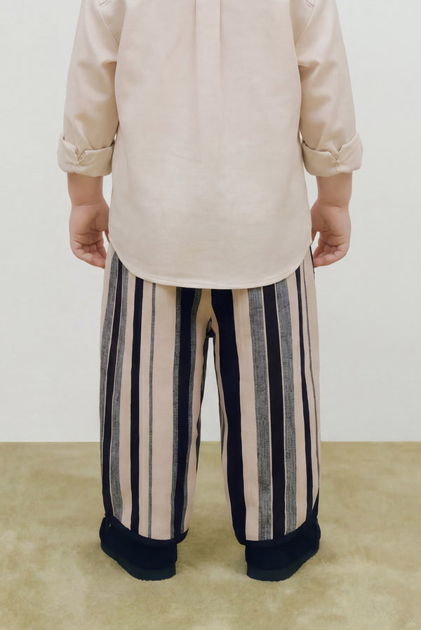 Simonett Kids - Multi-Color Striped Wide Leg Pant