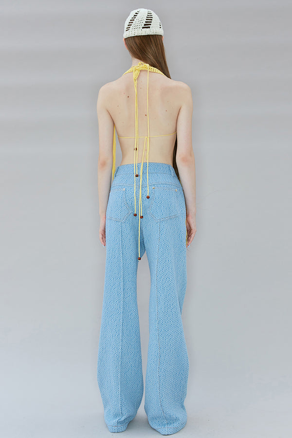 Simonett Kijun - Spiral Crochet Top - Yellow