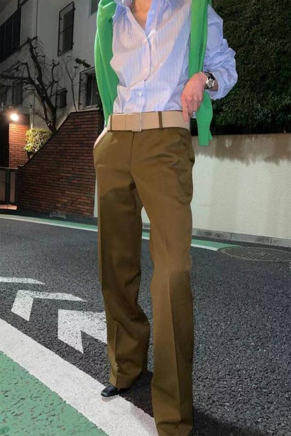 simonett Low Rider Trousers - Dark Khaki