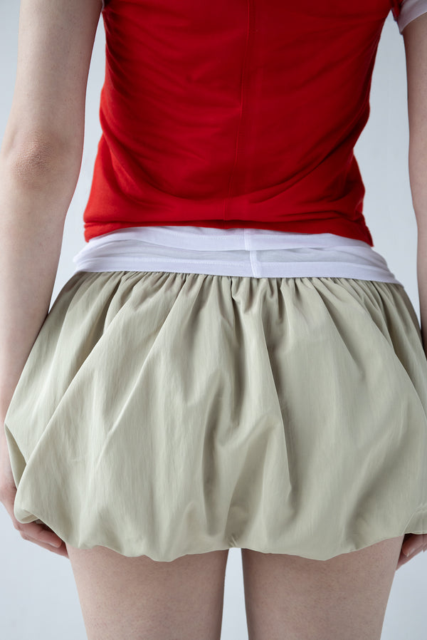 simonett Mini Bubble Skirt - Beige