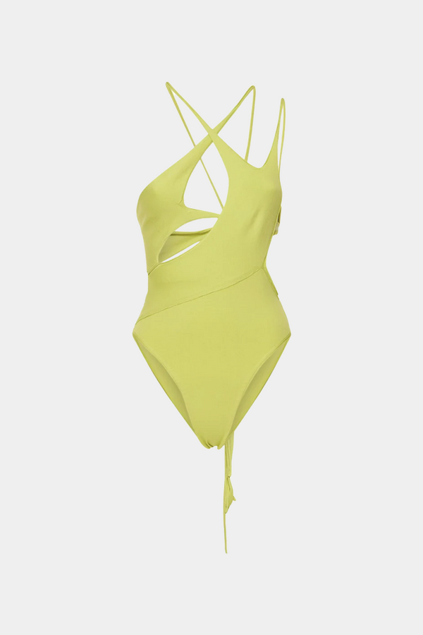 Simonett Ottolinger - Knit Strappy Swimsuit - Lime