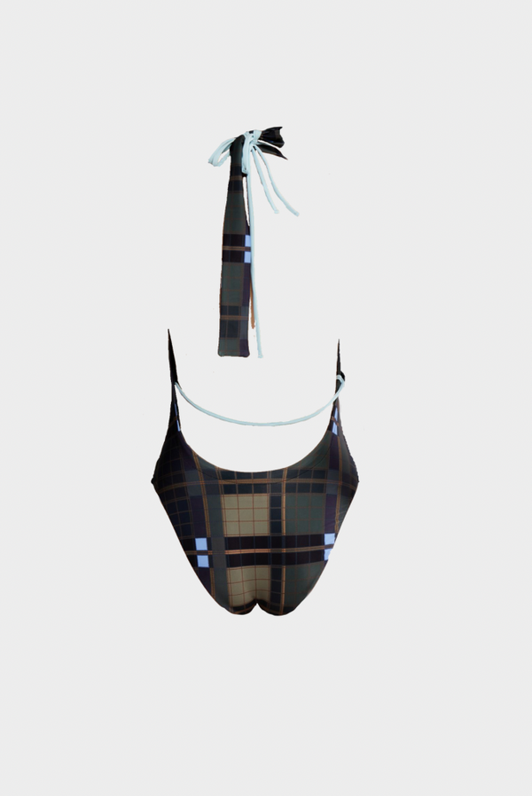 Simonett Ottolinger - Knitted Lace Swimsuit - Plaid