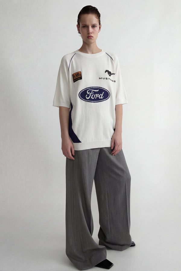 simonett Oversized Knit Ford T - White