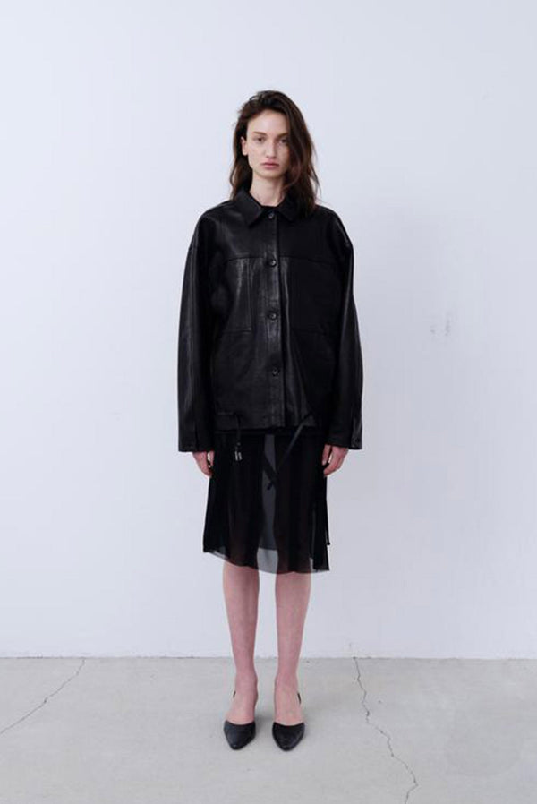 Simonett Oversized Leather Jacket