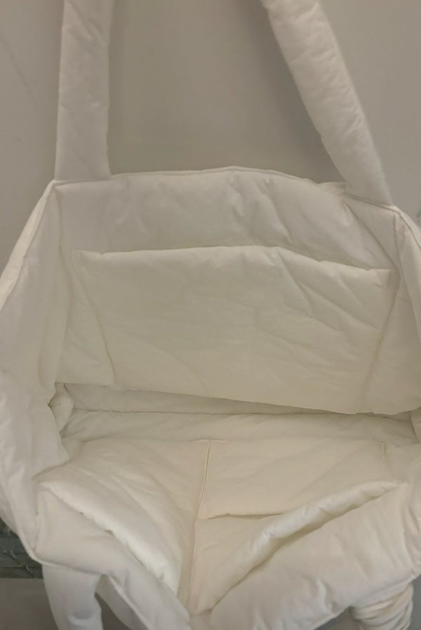 Simonett Oversized Padded White Tote Bag