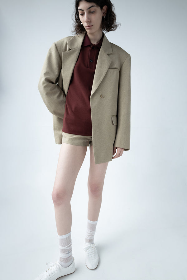 Simonett Oversized Structured Blazer - Brown