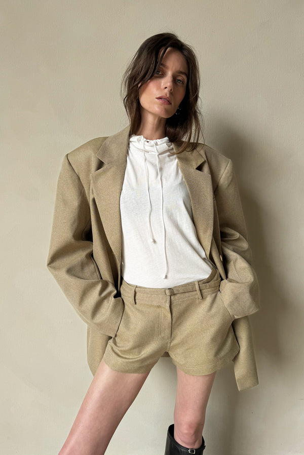 Simonett Oversized Structured Blazer - Brown