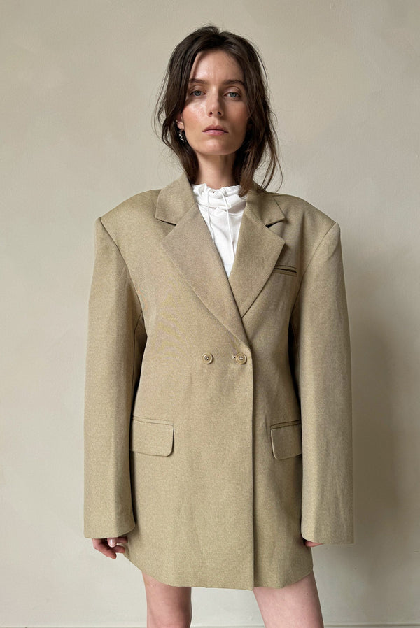 simonett Oversized Structured Blazer - Brown