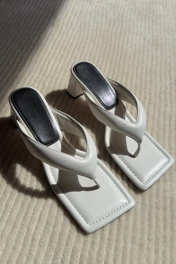Simonett Padded Thong Sandal - White