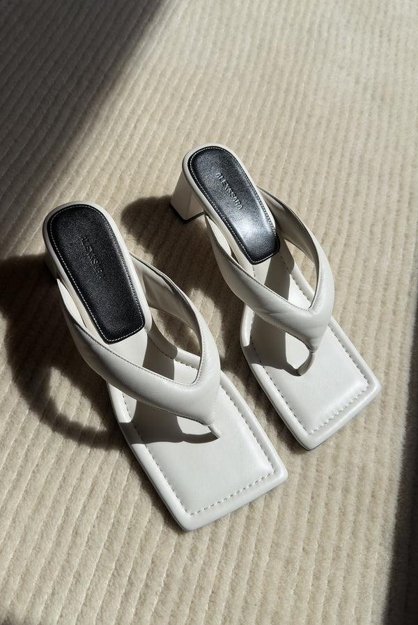 Simonett Padded Thong Sandal - White