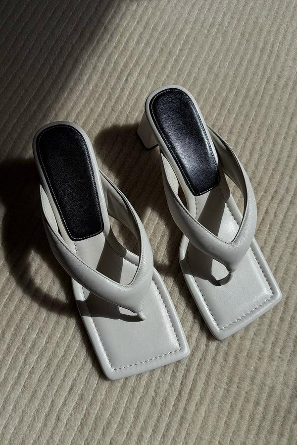 Simonett Padded Thong Sandal - White