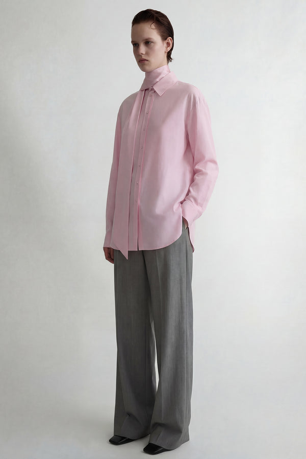 simonett Pink Oversized Button-Up Blouse