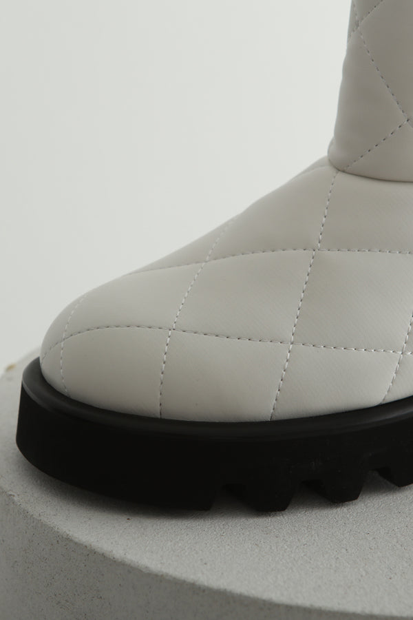 Simonett Quilted Snow Boots - White