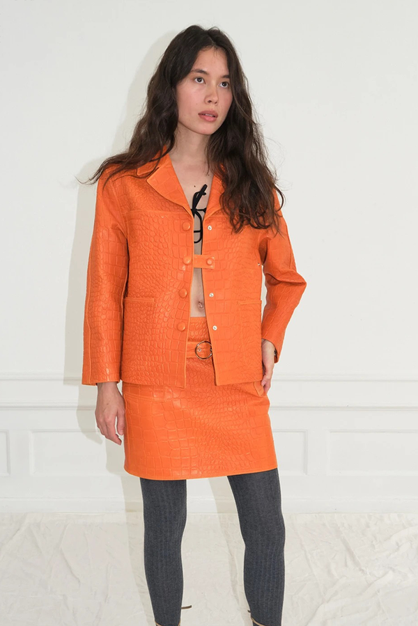 Simonett Saks Potts - Sarah Blazer - Orange Croc