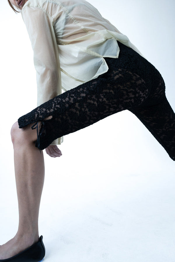 Simonett Sheer Button Up Blouse With Pocket - Beige